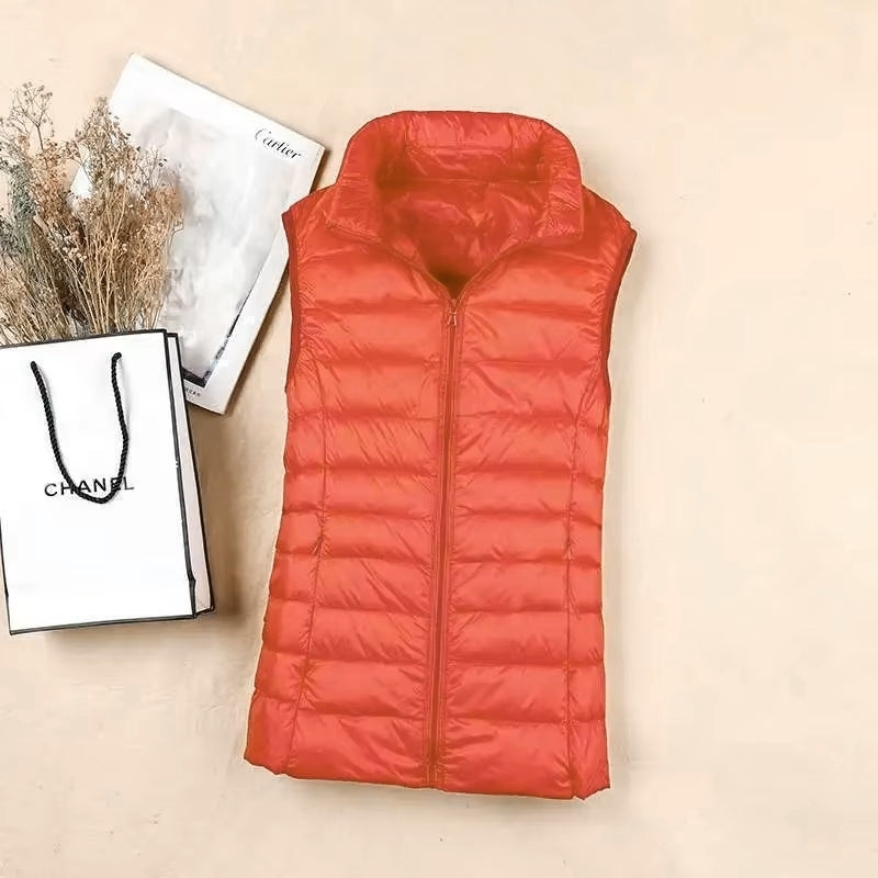 Duck Down Jacket Women Puffer Jacket Vest Coats & Jackets - Tophatter Daily Deals