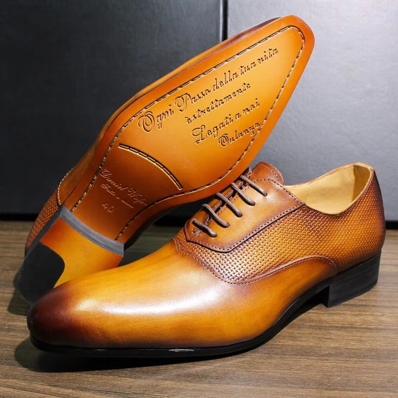 Classic Men's Pointed Toe Oxford Shoes Men Dresses Shoes - Tophatter Daily Deals