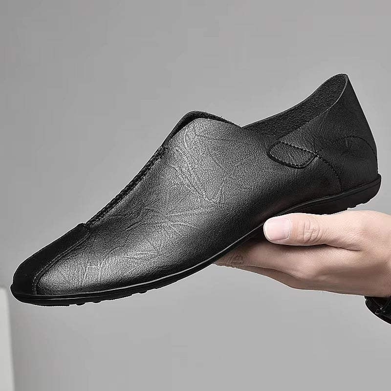 Vintage Classic Slip On Men Shoes round Toe Loafers Shoes Men Shoes - Tophatter Daily Deals