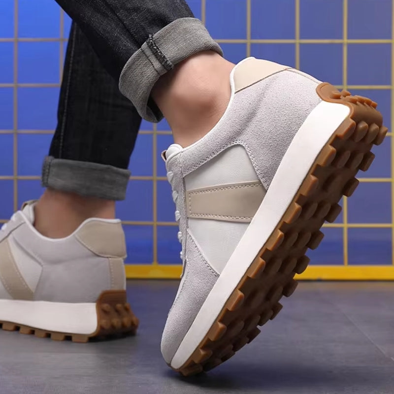 Cow Suede Leather Sneakers For Men Sport Shoes Men Sneakers - Tophatter Daily Deals