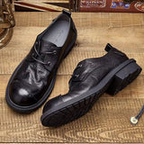 Genuine Cow Leather Men Dress Shoes Black Men Dresses Shoes - Tophatter Daily Deals