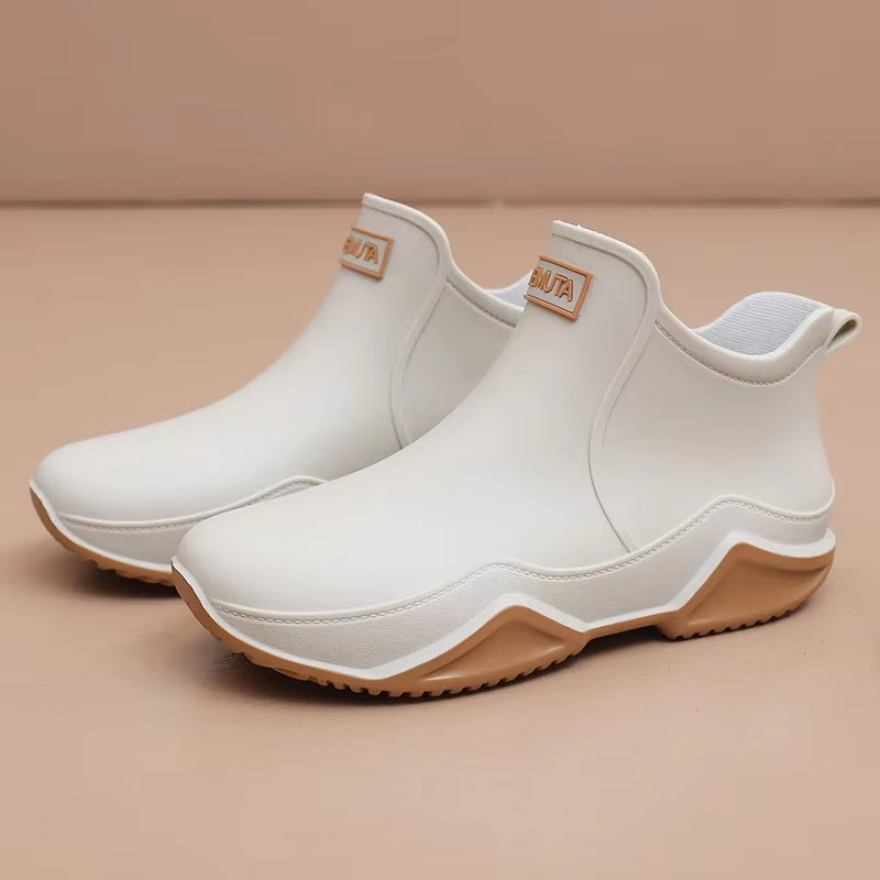 Unisex Rain Shoes Ankle Women Waterproof Shoes Boots - Tophatter Daily Deals