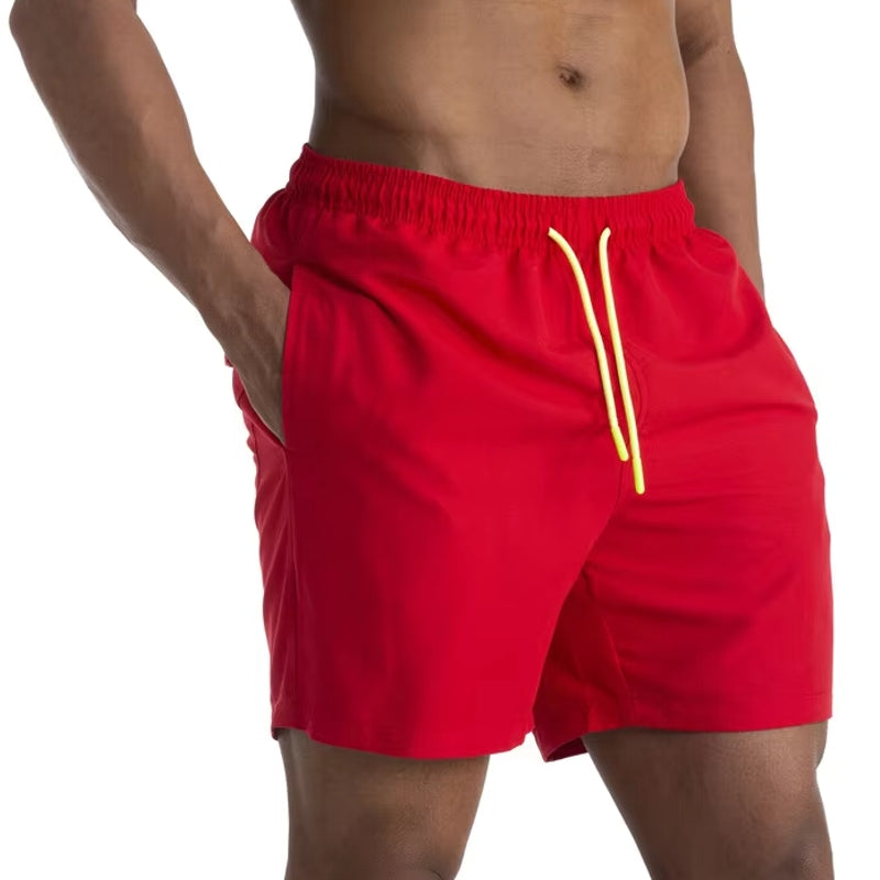 Men Beach Swimming Trunks Red Swimsuit - Tophatter Daily Deals