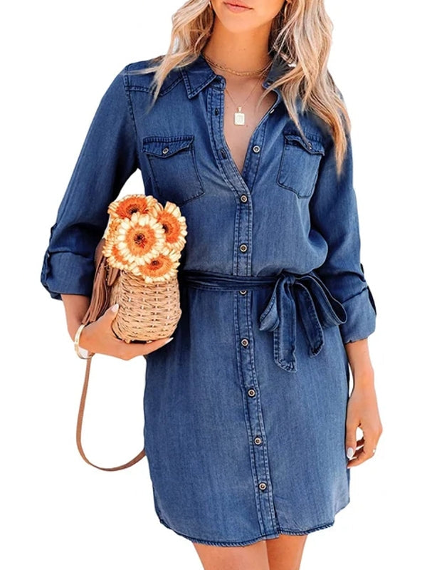 Fashion Women Casual Denim Dress Mini Dresses - Tophatter Daily Deals