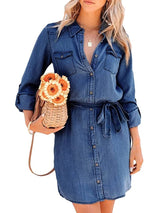 Fashion Women Casual Denim Dress Mini Dresses - Tophatter Daily Deals
