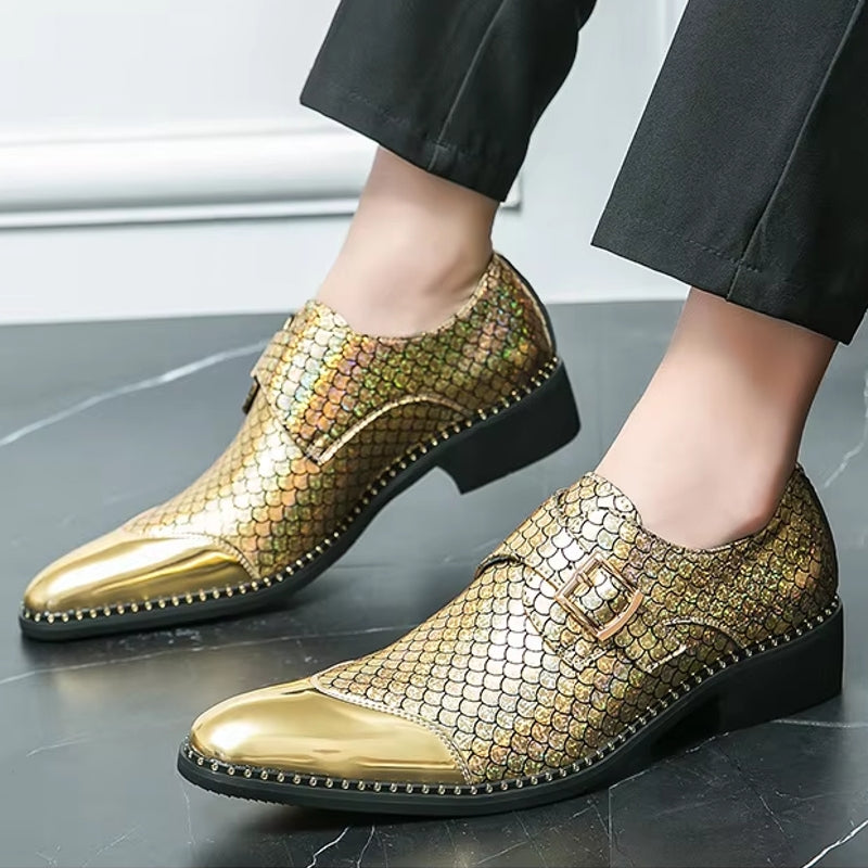 Golden Shoes For Men Men Dresses Shoes - Tophatter Daily Deals