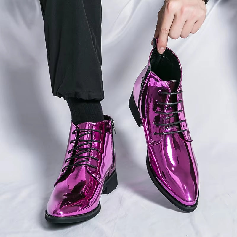 Oxford Shoes Men Dress Bling Purple Shoes Men Dresses Shoes - Tophatter Daily Deals