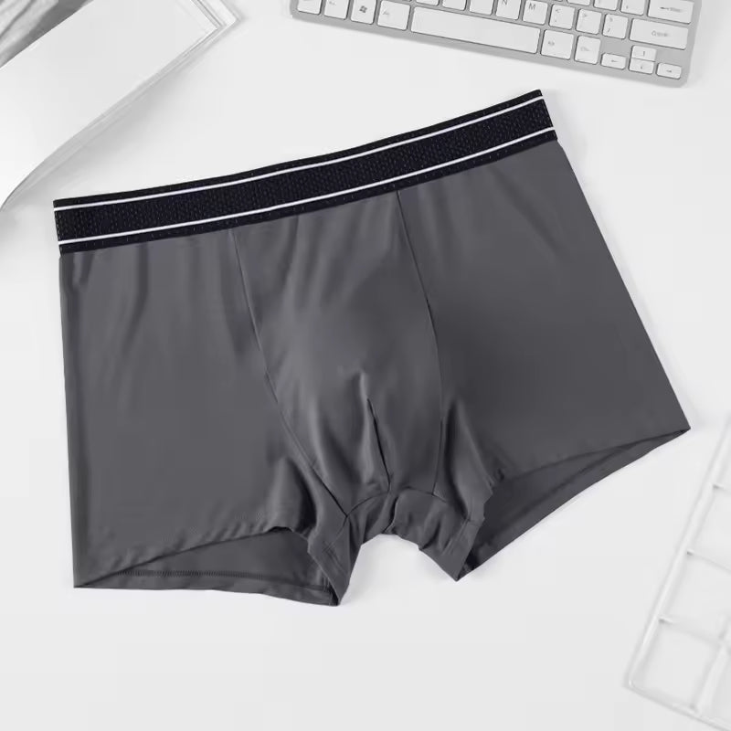 Large Size Breathable Underpants Comfortable Underwear Gray Men Briefs - Tophatter Daily Deals