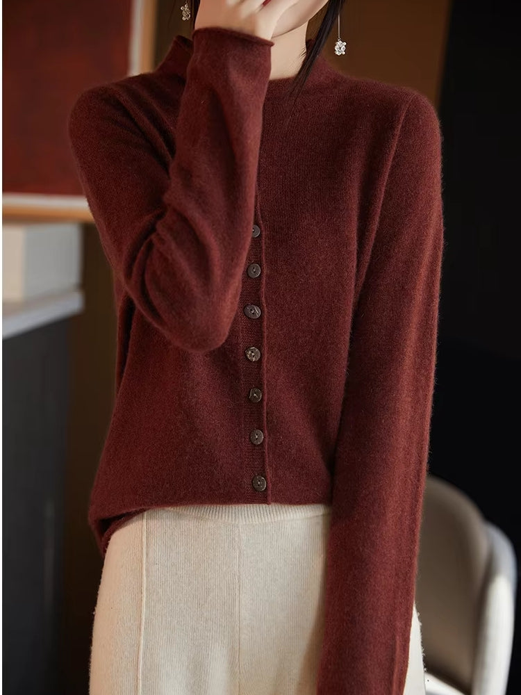 Wool Jacket Knitted Top Sweater Blouses - Tophatter Daily Deals