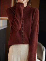 Wool Jacket Knitted Top Sweater Blouses - Tophatter Daily Deals