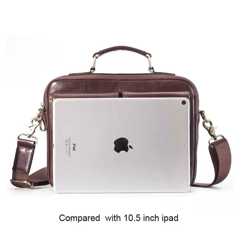 Cowhide Casual Handbag Tote Briefcase Bag - Tophatter Daily Deals