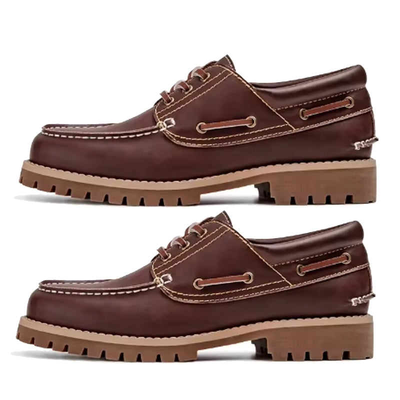 Retro Low-top British Style Boat Shoes Men Shoes - Tophatter Daily Deals