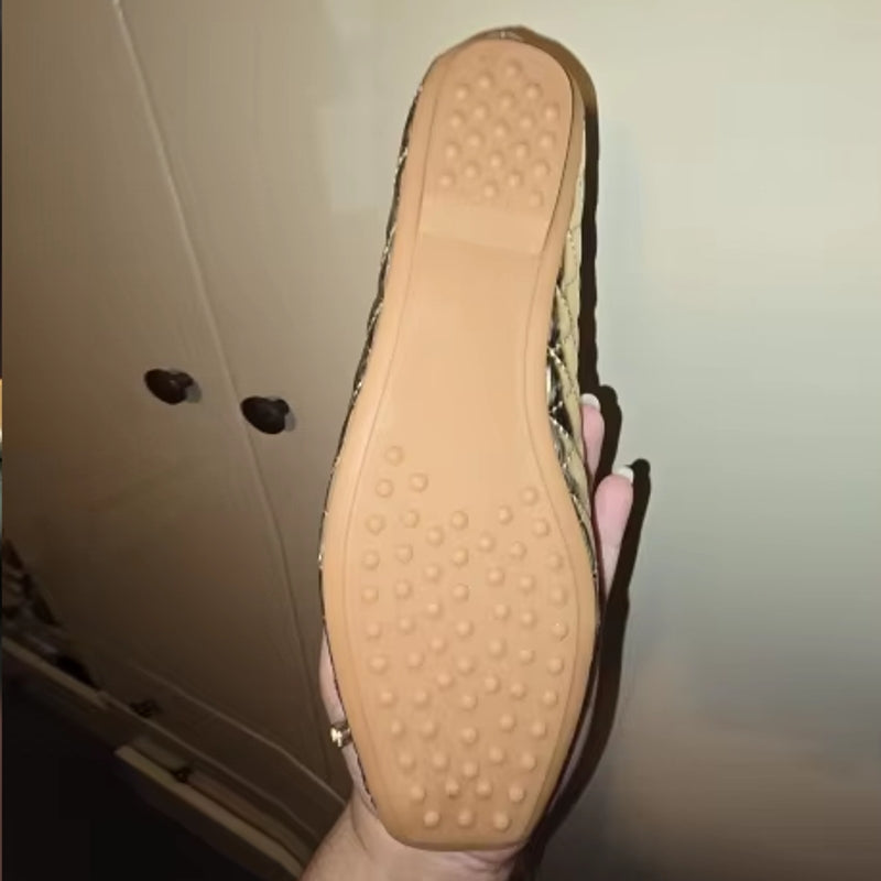 Fashion Ballet Flats Gold Soft Ladies Shoes Women Shoes - Tophatter Daily Deals