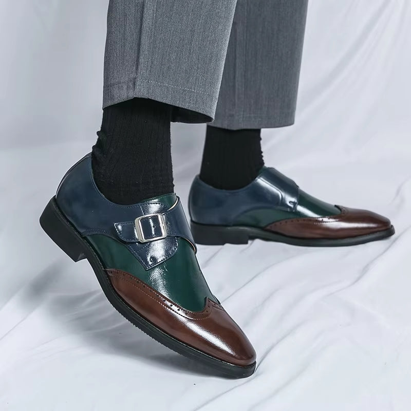 Men Loafers Color Matching Flat Shoes Men Dresses Shoes - Tophatter Daily Deals