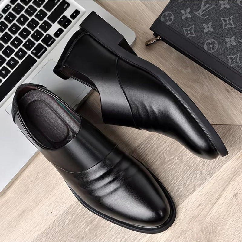 Formal Leather 6CM Elevator Shoes Men Dresses Shoes - Tophatter Daily Deals