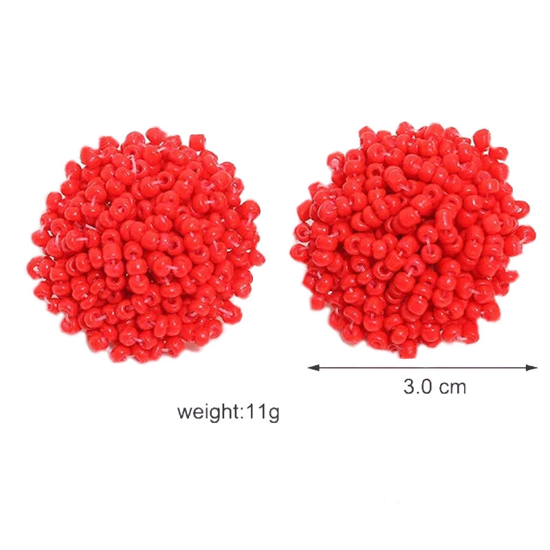 Fashion Handmade Beaded Stud Earrings Earrings - Tophatter Daily Deals