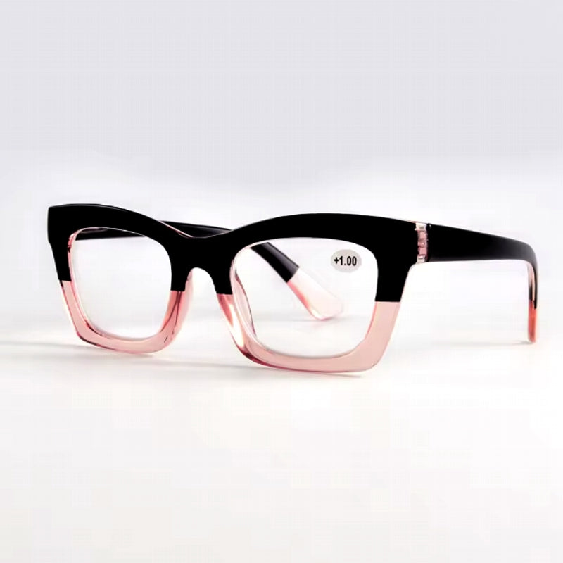 Retro square spring hinge anti-blue light reading glasses Black Sunglasses - Tophatter Daily Deals