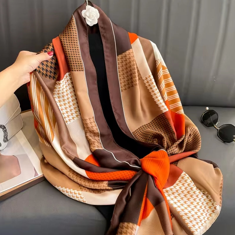 Popular Women Satin Finish Shawl 06 Shawl Scarf - Tophatter Daily Deals