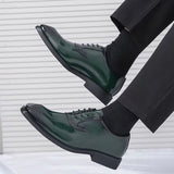 Patent Leather Men's Shoes Pointed Oxford Men Dresses Shoes - Tophatter Daily Deals