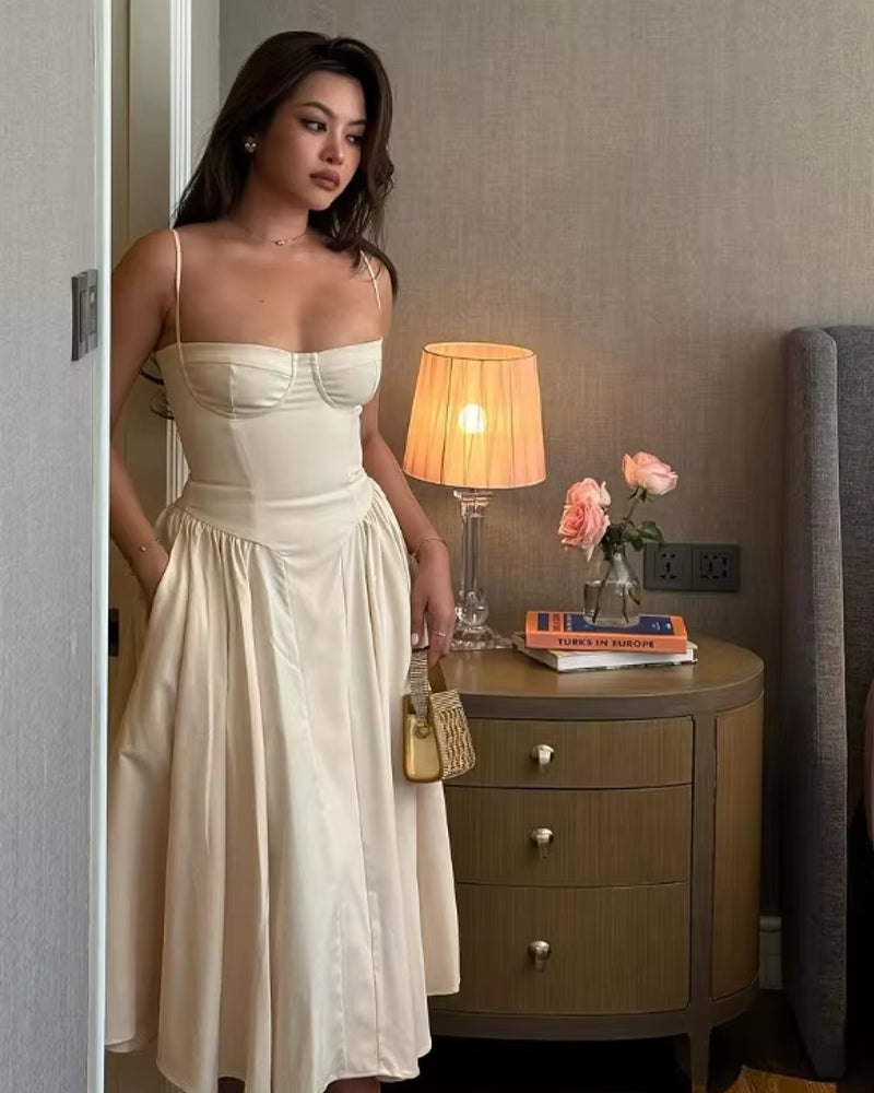 Elegant Events Corset Dress Sexy Strapless Midi Dresses Midi Dresses - Tophatter Daily Deals