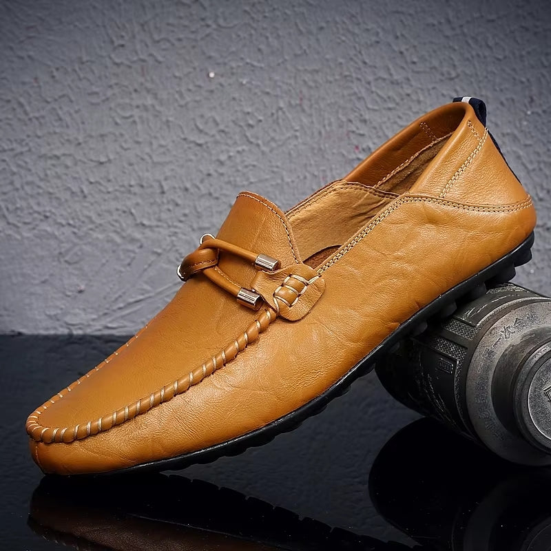Men Casual Shoes Breathable Slip on Loafers Men Dresses Shoes - Tophatter Daily Deals