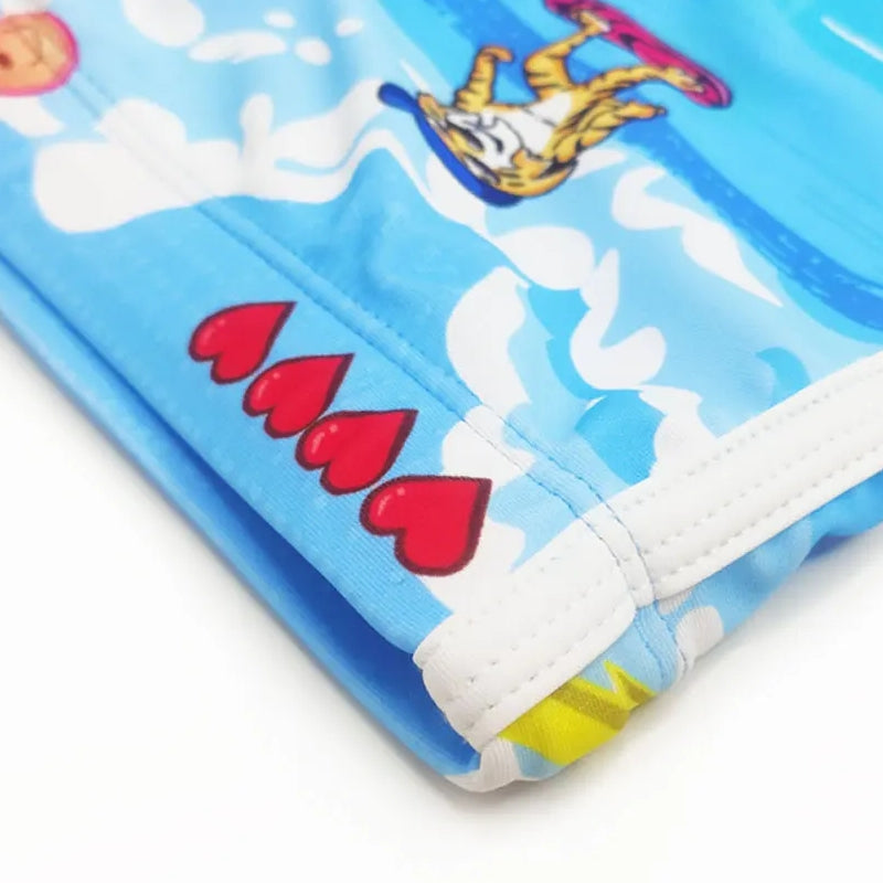 Swimwear Blue Printed Trunk Men Sexy Boxer Shorts Swimsuit - Tophatter Daily Deals