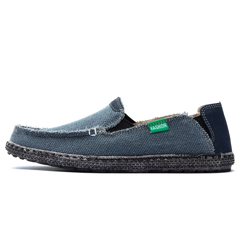 Canvas Loafers Breathable Men Flat Lazy Shoes Loafers - Tophatter Daily Deals