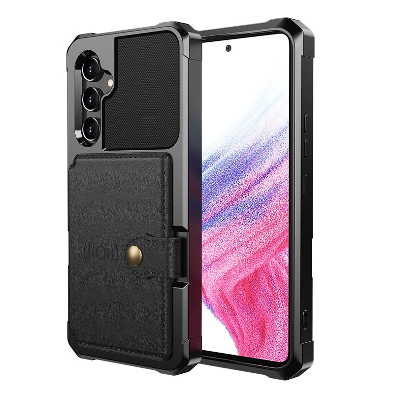 For Galaxy S25 S24 S23 Ultra S25 Plus Credit Card Case Cover Black Samsung Cases - Tophatter Daily Deals