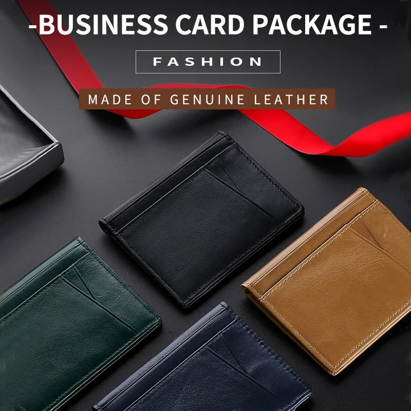 Slim Soft Wallet in Genuine Leather Card Holder Wallets - Tophatter Daily Deals