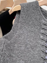 Winter Round Neck Vest Sweater Tops Blouses - Tophatter Daily Deals