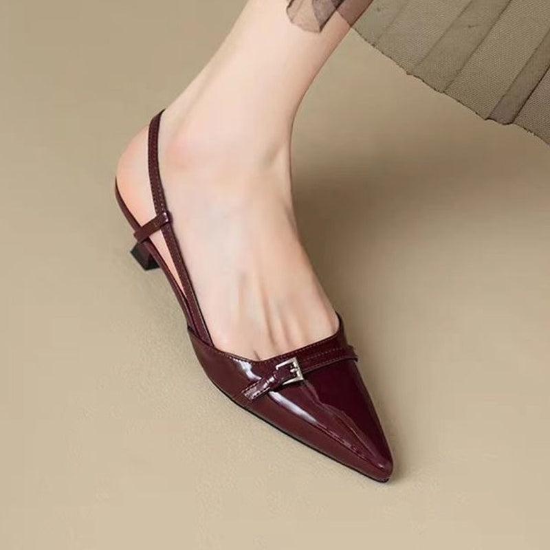 Sexy Mid Heels Party Patent Pumps Heel Shoes - Tophatter Daily Deals