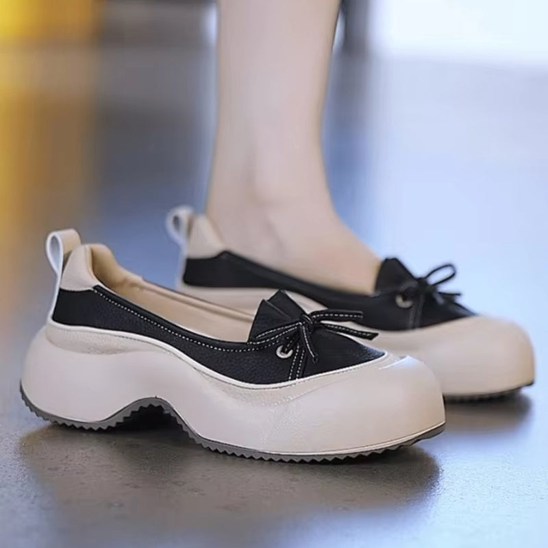 Women PU Sponge Sole Butterfly Bow Shoes Casual Women Shoes - Tophatter Daily Deals