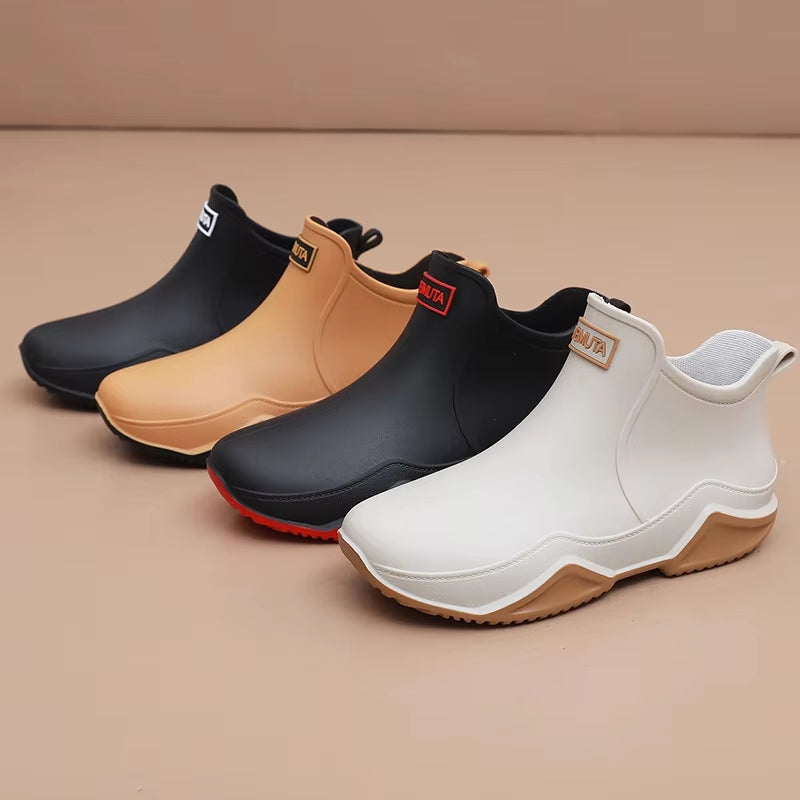 Unisex Rain Shoes Ankle Women Waterproof Shoes Boots - Tophatter Daily Deals