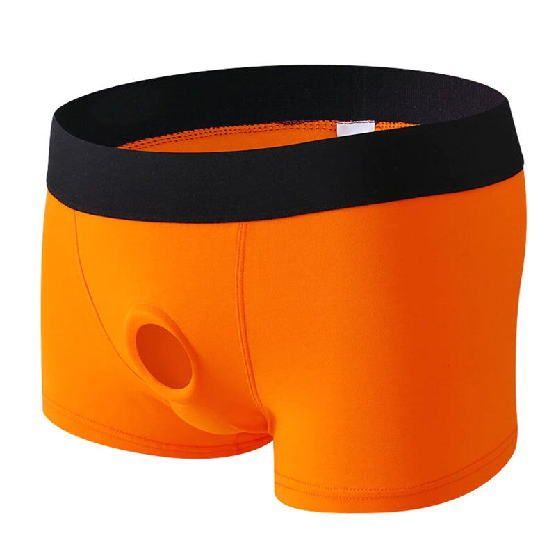 Men's Cotton Boxer Shorts Orange Men Briefs - Tophatter Daily Deals