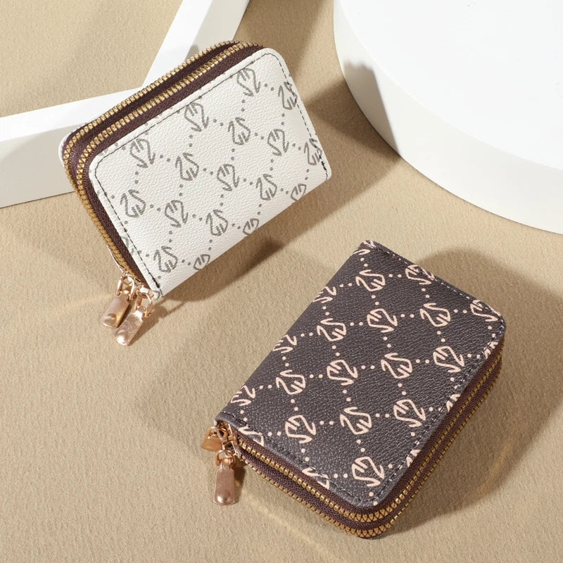 Chic Vintage Double Zipper Card Holder Wallet for Women Wallets - Tophatter Daily Deals