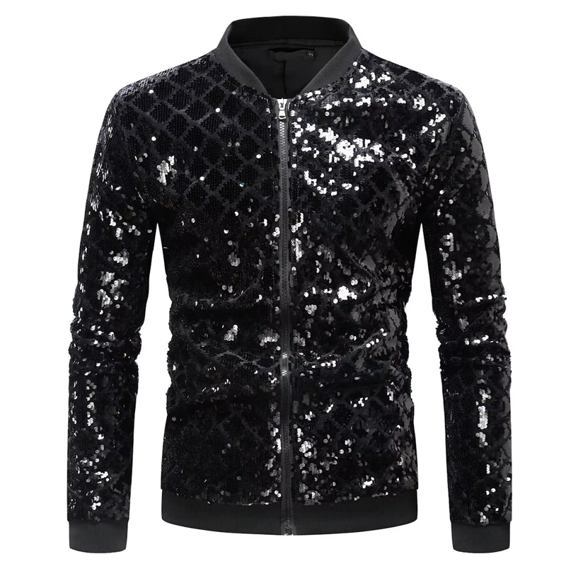 Men Shiny Black Blue Green Dance Street Wear Black Men's Clothing - Tophatter Daily Deals