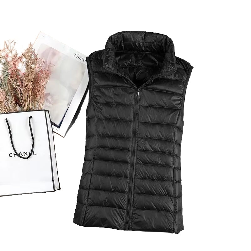 Duck Down Jacket Women Puffer Jacket Vest Black Coats & Jackets - Tophatter Daily Deals