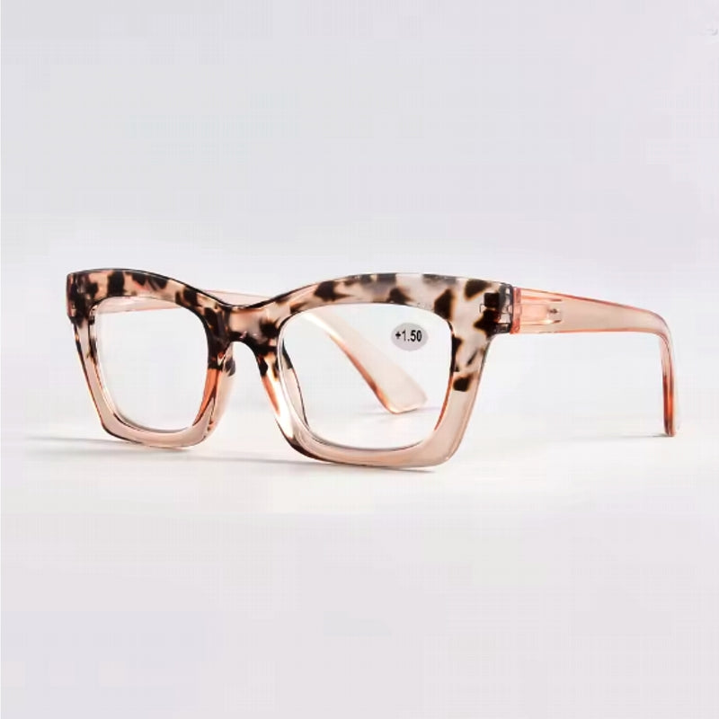 Retro square spring hinge anti-blue light reading glasses Pink Sunglasses - Tophatter Daily Deals