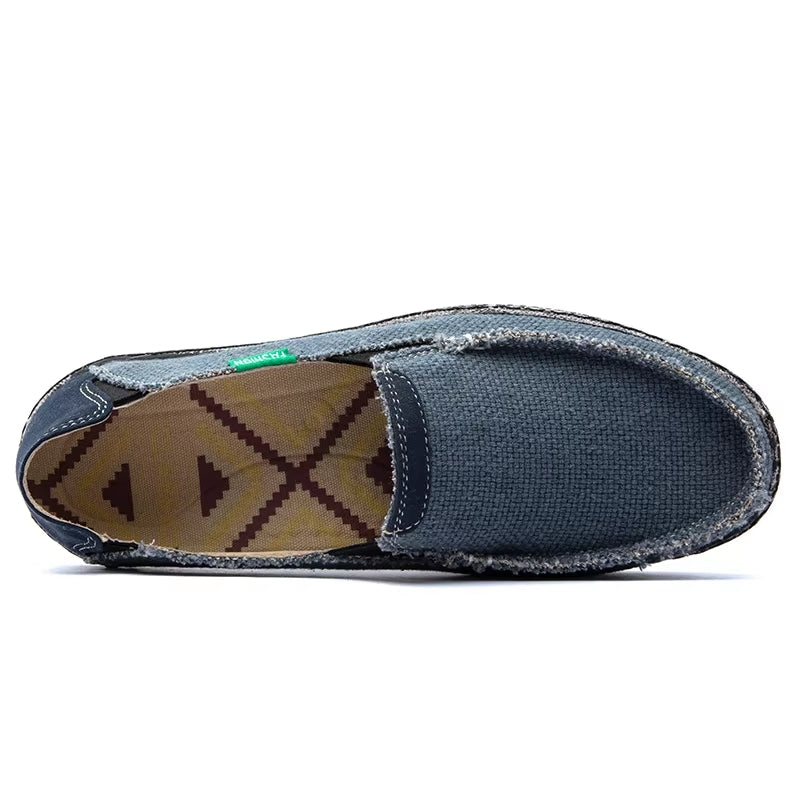 Canvas Loafers Breathable Men Flat Lazy Shoes Loafers - Tophatter Daily Deals