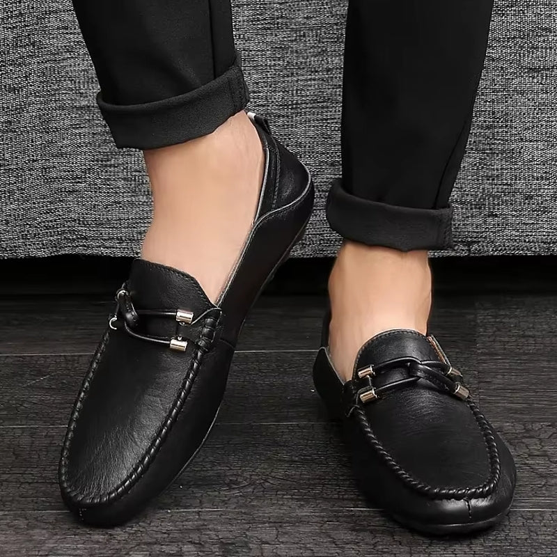 Men Casual Shoes Breathable Slip on Loafers Men Dresses Shoes - Tophatter Daily Deals