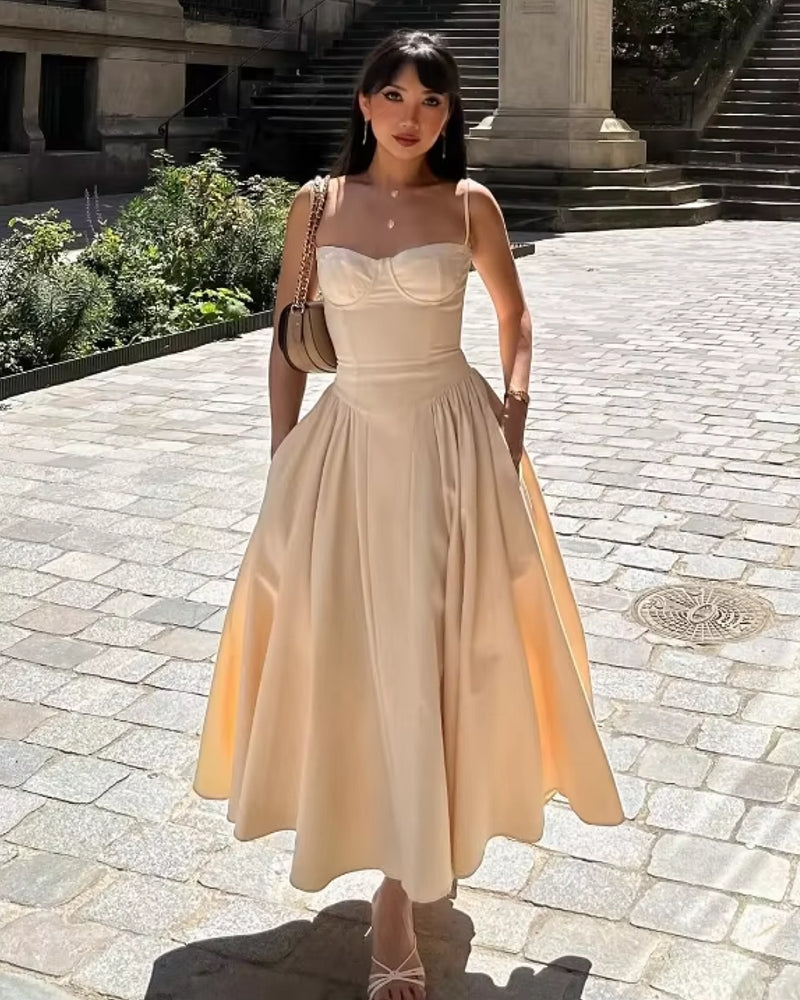 Elegant Events Corset Dress Sexy Strapless Midi Dresses Midi Dresses - Tophatter Daily Deals