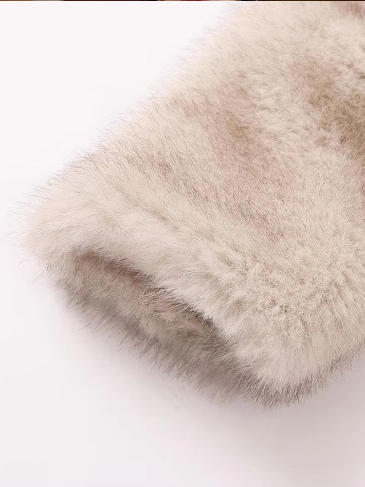 Gradient Cropped Faux Fur Coats Coats & Jackets - Tophatter Daily Deals