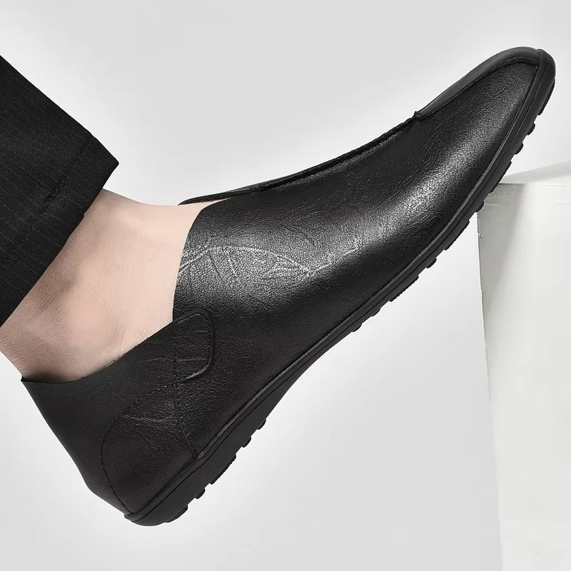 Vintage Classic Slip On Men Shoes round Toe Loafers Shoes Men Shoes - Tophatter Daily Deals