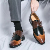 Men Loafers Color Matching Flat Shoes Men Dresses Shoes - Tophatter Daily Deals