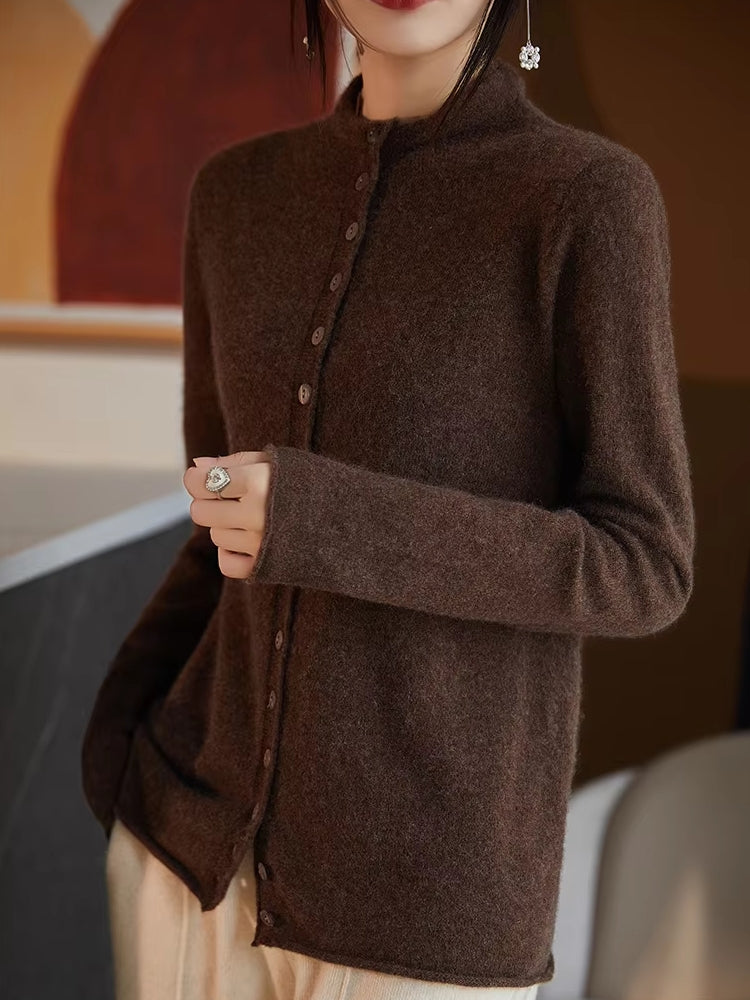 Wool Jacket Knitted Top Sweater Blouses - Tophatter Daily Deals