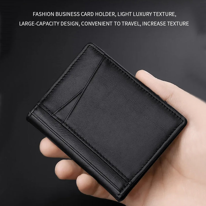 Slim Soft Wallet in Genuine Leather Card Holder Wallets - Tophatter Daily Deals