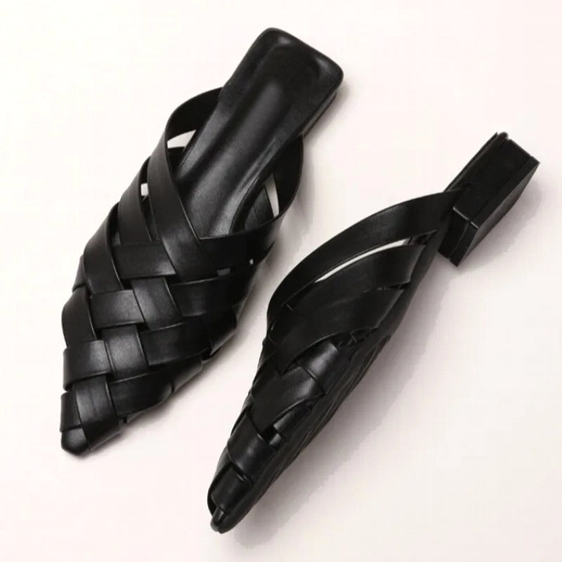 Hollow Woven Pointed Cool Women Sandals Casual Women Shoes - Tophatter Daily Deals