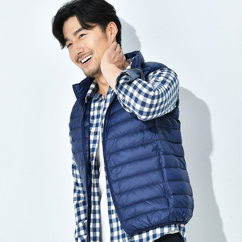 Warm Vest Ultra Light Down For Men Blue Men Jackets - Tophatter Daily Deals