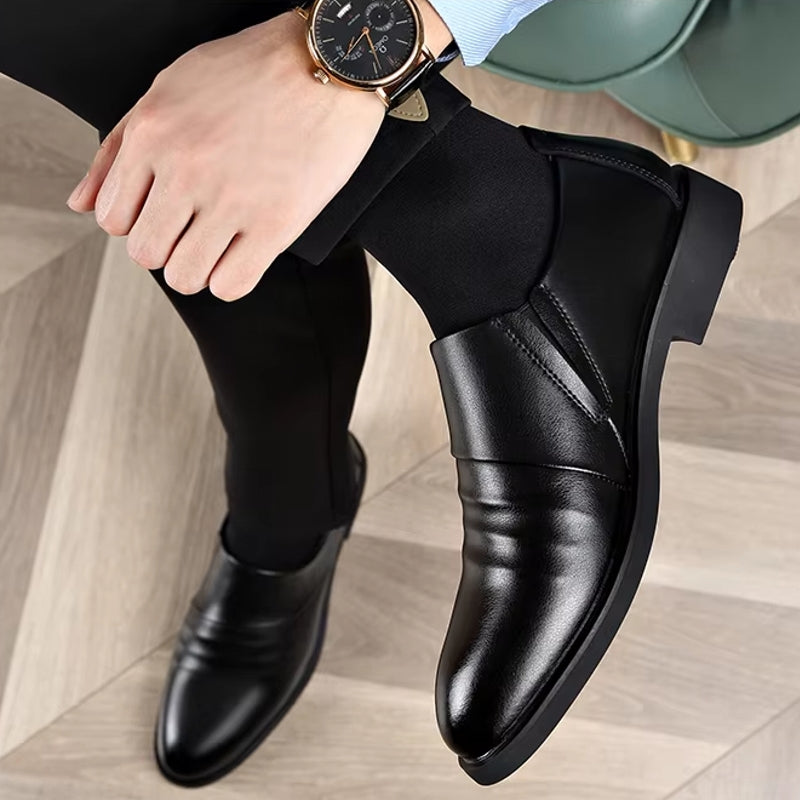 Formal Leather 6CM Elevator Shoes Men Dresses Shoes - Tophatter Daily Deals