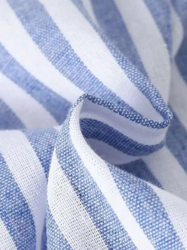 Bohemian Striped Shirt Work Tops Blouse Blouses - Tophatter Daily Deals